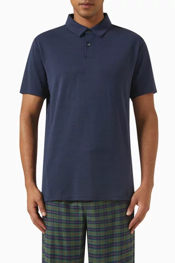 Ramsay 2 Polo Shirt in Pique Cotton & Tencel
