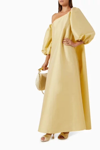 Nathalie One-shoulder Dress in Taffeta