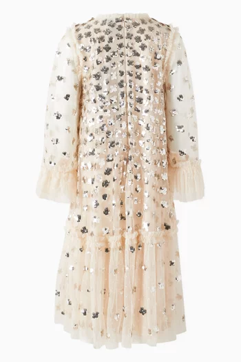 Embellished Glisten Flared Dress in Tulle
