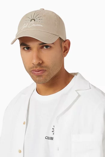 Fernando Logo-embroidered Cap in Linen