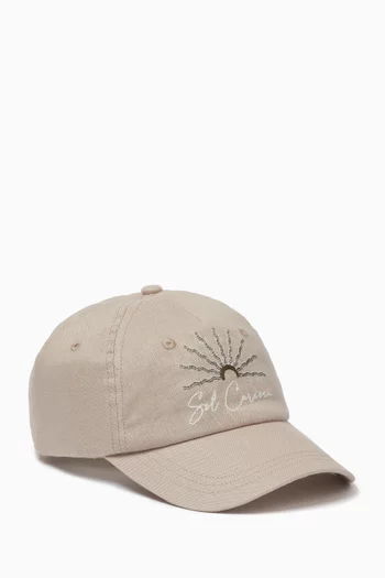 Fernando Logo-embroidered Cap in Linen