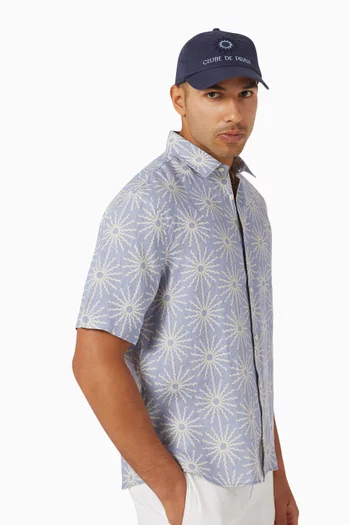 Fernando Logo-embroidered Cap in Linen