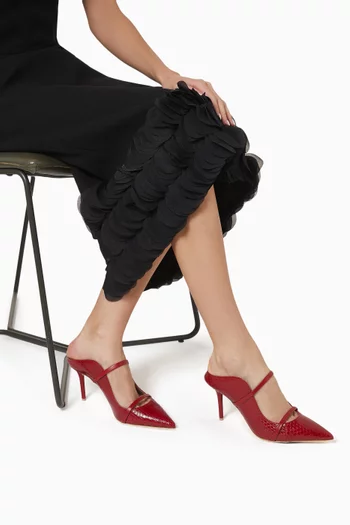 Maureen 85 Mules in Elaphe Leather
