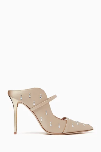 Maureen 100 Mules in Satin