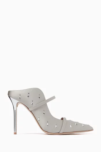 Maureen 100 Embellished Mules in Satin