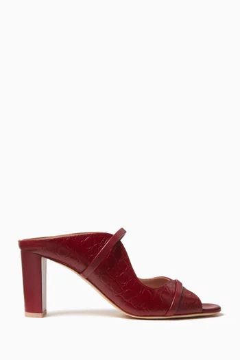 Norah 70 Mule Sandals in Croc-embossed Leather