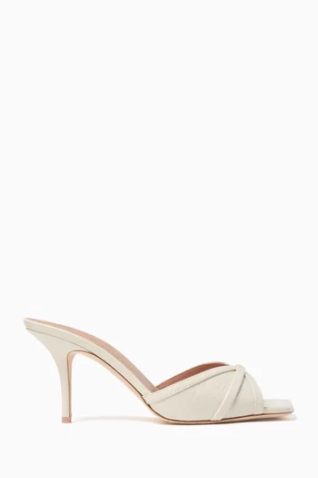 Perla 70 Mule Sandals in Croc-embossed Leather