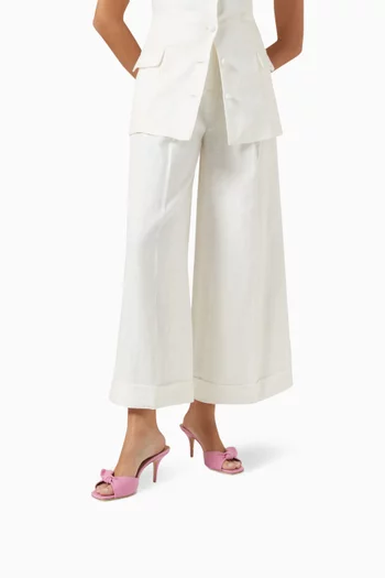Vargas 70 Mule Sandals in Linen