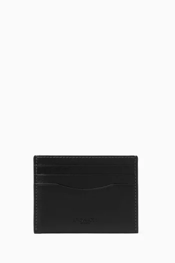 Flat Card Case in Leather