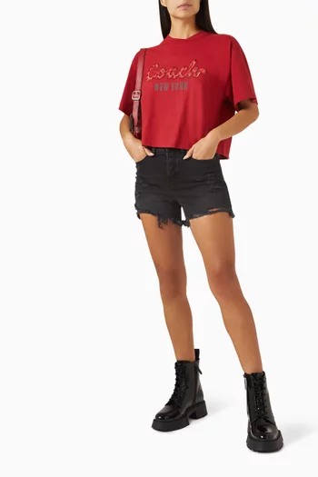 Snake Script Logo T-shirt in Organic Cotton