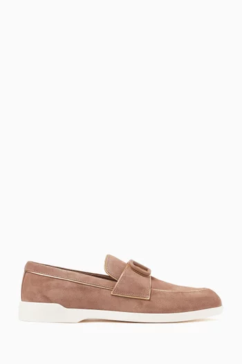 Leisure Flows Loafers in Split Leather