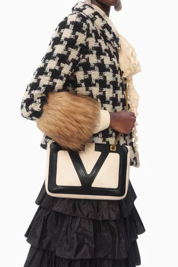 Small Viva Superstar Shopping Tote Bag in Leather