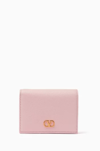 VLOGO Signature Wallet in Grainy Calfskin