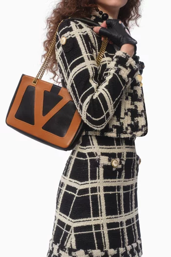 Small Viva Superstar Shopping Tote Bag in Leather