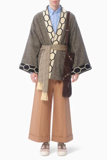 VLogo-embroidered Shirt in Cotton