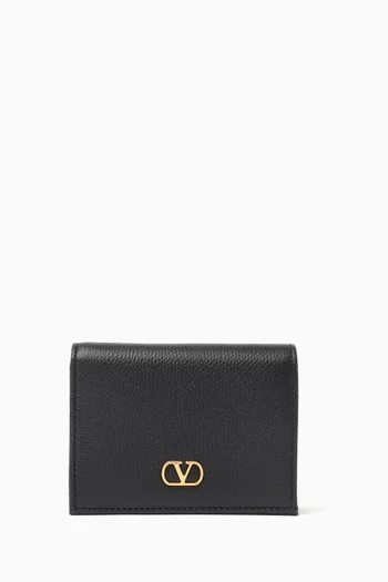 VLOGO Signature Wallet in Grainy Calfskin