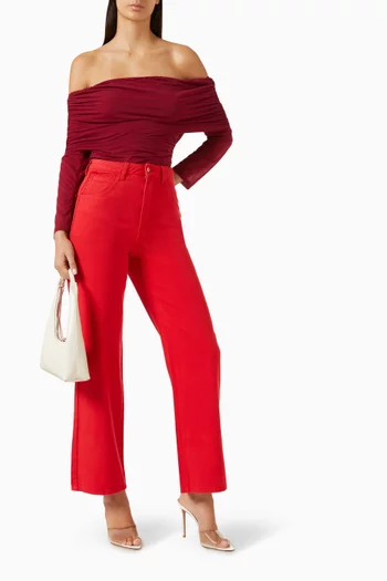 Scallop Detail Jeans in Denim