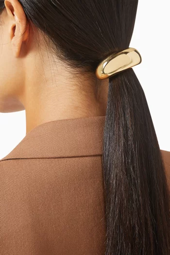 The Thea Hair Tie in Gold-plated Brass