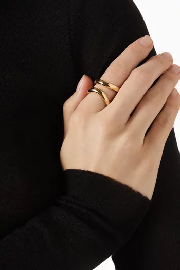 خاتم ذا ألما نحاس مطلي ذهب عيار 18