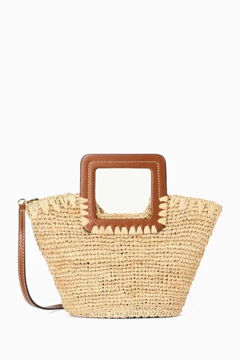 Mini Shirley Bucket Bag in Raffia