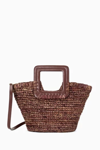 Mini Shirley Bucket Bag in Raffia