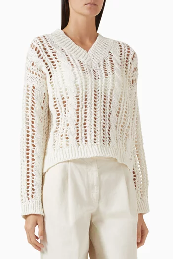 Monili-embellished Sweater in Cashmere
