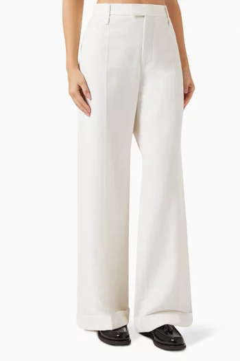 Wide-leg Tailored Pants