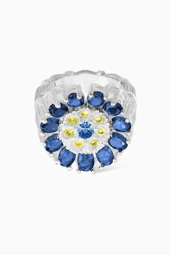 Dorset Dahlia Ring in Sterling Silver