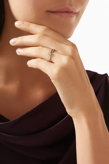 Layered Diamond Ring in 18kt White Gold
