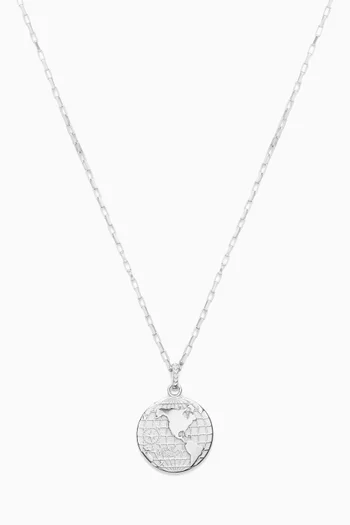 One World Talisman Necklace in Sterling Silver
