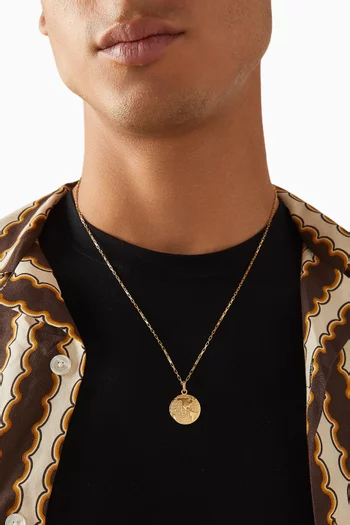 One World Talisman Necklace in Gold Vermeil