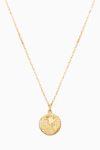 One World Talisman Necklace in Gold Vermeil