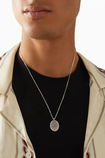 Snake Talisman Necklace in Sterling Silver