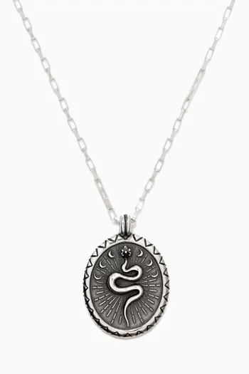 Snake Talisman Necklace in Sterling Silver