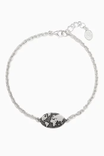 One World Bracelet in Sterling Silver