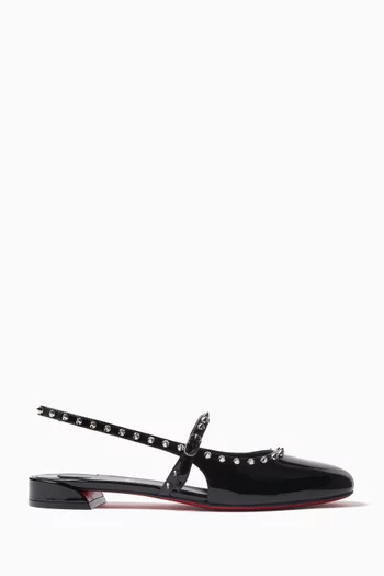 Sweet Jane Spikes Slingback Pumps in Patent Leather