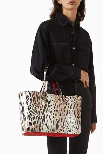 Small Cabata Tote in Gigi-print Leather