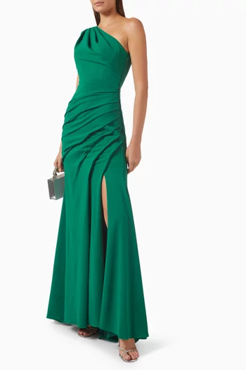 Beliya One-shoulder Gown in Crepe