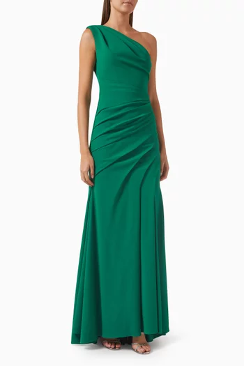 Beliya One-shoulder Gown in Crepe