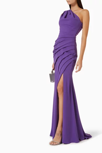 Beliya One-shoulder Gown in Crepe