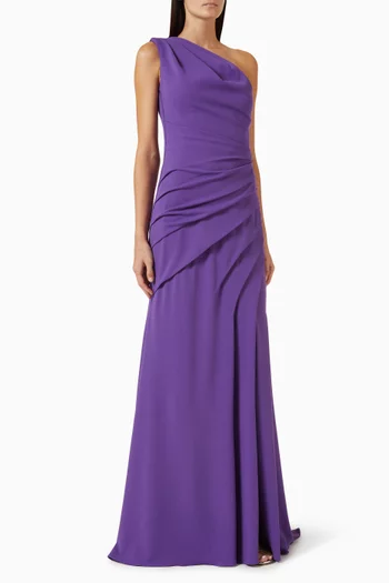 Beliya One-shoulder Gown in Crepe