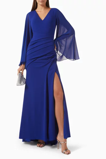Epione Draped Gown in Crepe