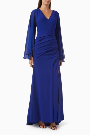Epione Draped Gown in Crepe