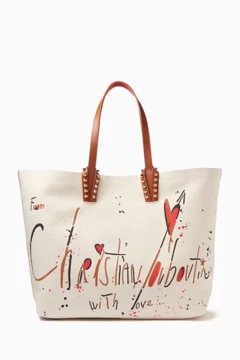 Cabata Tote Bag in Canvas & Leather