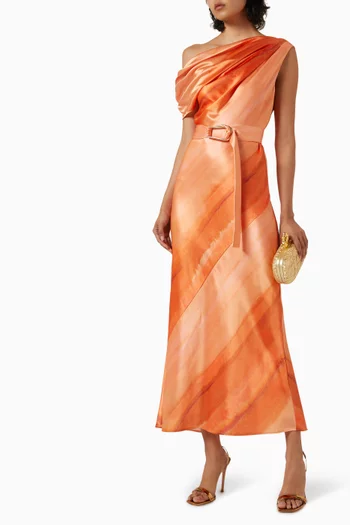 Boise Midi Dress in Satin