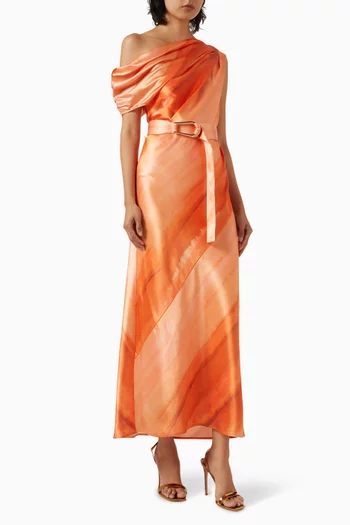 Boise Midi Dress in Satin