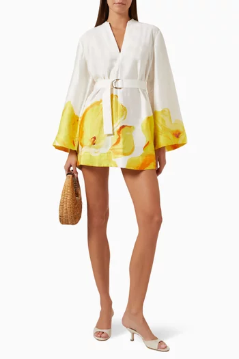 Doveford Mini Dress in Linen Blend