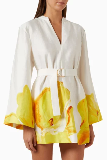 Doveford Mini Dress in Linen Blend