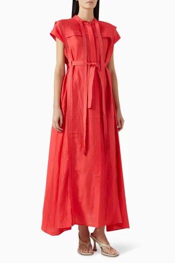 Fairyhill Maxi Dress in Linen Blend