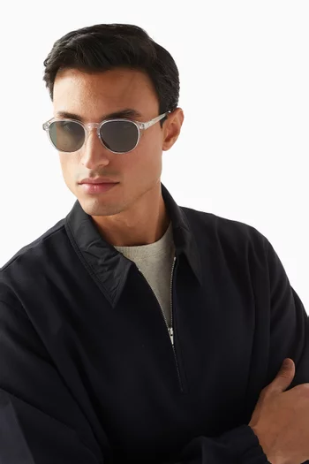Ryan Round Sunglasses in Acetate